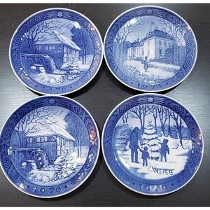 1979 Royal Copenhagen Christmas Collector Plate Dishes LOT of 4
